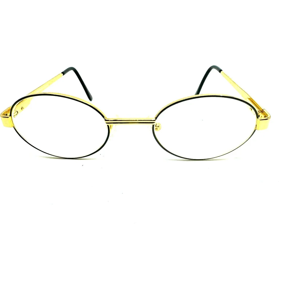 Safilo Eyeglasses Frames S6009 Round Gold Black 49-20 H10154